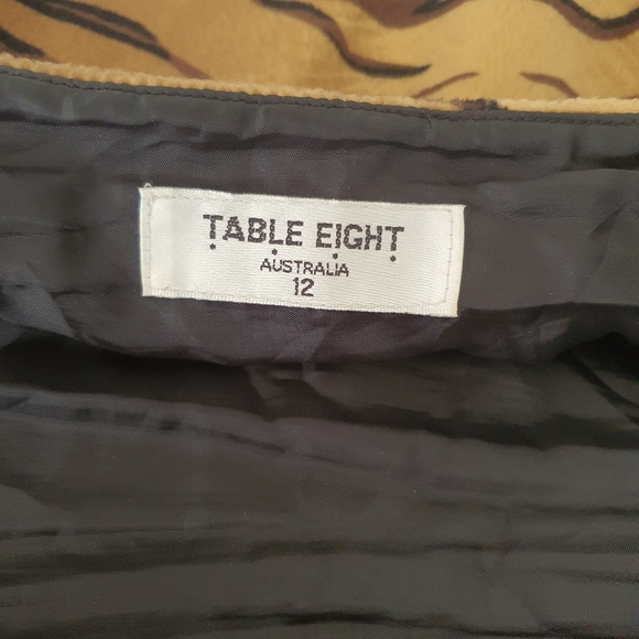 Table Eight Fur Tiger Print Skirt Size 12 - Picture 9 of 14